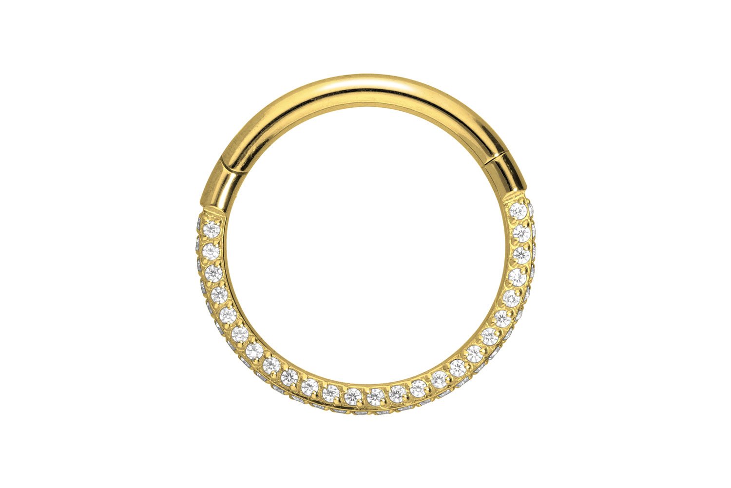 Titan Segmentring Clicker Piercing KRISTALLRAND